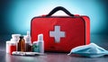 First Aid Kit With Medical Equipment Royalty Free Stock Photo