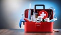 First Aid Kit With Medical Equipment Royalty Free Stock Photo