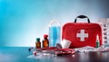 First Aid Kit With Medical Equipment Royalty Free Stock Photo