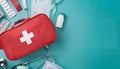 First Aid Kit With Medical Equipment Royalty Free Stock Photo