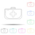 First-aid kit multi color set icon. Simple thin line, outline vector of army icons for ui and ux, website or mobile application Royalty Free Stock Photo