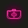 first-aid kit neon style icon. Simple thin line, outline  of army icons for ui and ux, website or mobile application Royalty Free Stock Photo