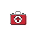 First aid kit vector icon, isolated on white background Royalty Free Stock Photo