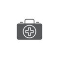 First aid kit vector icon, isolated on white background Royalty Free Stock Photo