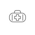 First aid kit vector icon, isolated on white background Royalty Free Stock Photo