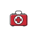 First aid kit vector icon, isolated on white background Royalty Free Stock Photo