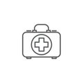 First aid kit vector icon, isolated on white background Royalty Free Stock Photo