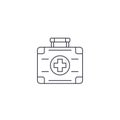 First aid kit, vector line icon Royalty Free Stock Photo