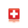 First aid medical button. Royalty Free Stock Photo