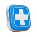 First Aid Medical Button Icon. 3d Rendering Royalty Free Stock Photo