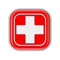 First Aid Medical Button Icon. 3d Rendering Royalty Free Stock Photo