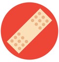 first aid plaster, band aid, Isolated Vector icon that can be easily modified or edit