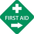 First aid post box point green sign Royalty Free Stock Photo