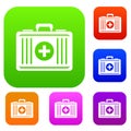 First aid set color collection Royalty Free Stock Photo