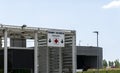 First aid sign at the hospital entrance. Priority entry to the emergency center. Italian hospital entrance