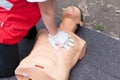 First aid training concept. CPR. Royalty Free Stock Photo