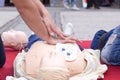 First aid training. CPR. Defibrillation.