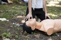 First aid training detail Royalty Free Stock Photo