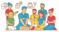 First aid training session demonstrating cpr techniques Royalty Free Stock Photo