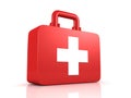 First Aids Medical Kit Box with White Cross Royalty Free Stock Photo