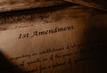 First Amendment text of the United States Constitution Royalty Free Stock Photo