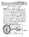 First American Paper Money, 1690 vintage illustration