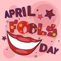 First April Fool Day Happy Holiday Greeting Card Royalty Free Stock Photo