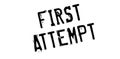 First Attempt rubber stamp Royalty Free Stock Photo