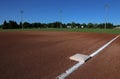 First Base on a Baseball Field Royalty Free Stock Photo