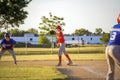 First Base Man, Baseball, Stealing Bases Royalty Free Stock Photo