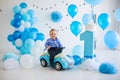 First birthday baby boy party Royalty Free Stock Photo