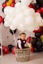 First birthday baby boy party Royalty Free Stock Photo