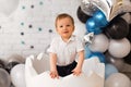 First birthday baby boy party Royalty Free Stock Photo