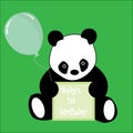 First Birthday Sign And Baby Panda