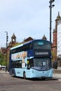 First Bradford doubledeck bus in Leeds