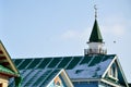 The First Cathedral Mosque Kazan Tatarstan. Winter. Roofs in the snow Royalty Free Stock Photo