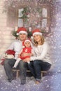 First Christmas for baby Royalty Free Stock Photo