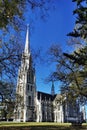 First Church of Otago in Dunedin city, New Zealand, vertical image Royalty Free Stock Photo