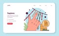 First civilization origin web banner or landing page. Ancient language