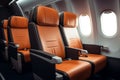 First class airplane sit jet. Generate Ai Royalty Free Stock Photo