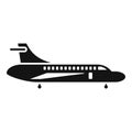 First class airplane travel icon simple vector. Window interior