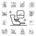 First class chair icon. Airport icons universal set for web and mobile