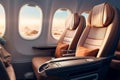 First class indulgence with plush seats for a vacation of luxury Royalty Free Stock Photo