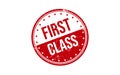 First Class Rubber Stamp Seal Vector Royalty Free Stock Photo