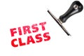 First Class Rubber Stamps Royalty Free Stock Photo