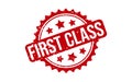 First Class Stamp Seal Vector Illustration Royalty Free Stock Photo