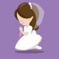 first communication bride praying 23 Royalty Free Stock Photo