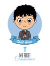 First communion boy Royalty Free Stock Photo