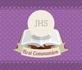 First communion card design Royalty Free Stock Photo