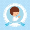 First communion card design Royalty Free Stock Photo